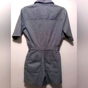 Universal Thread Black Striped Jumpsuit